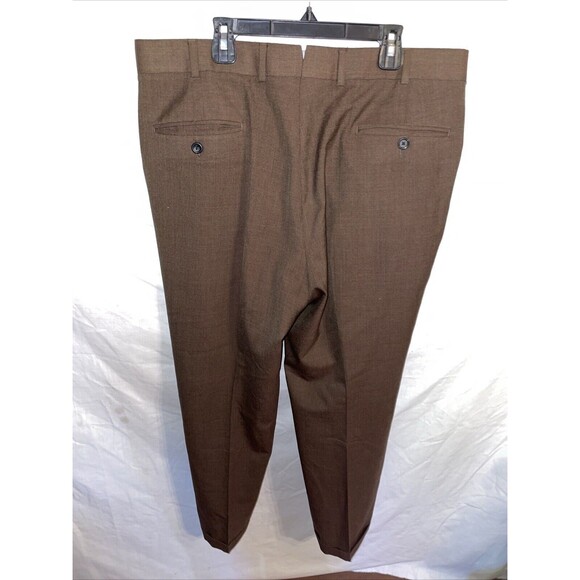 Brooks Brothers Saxxon Men’s Dress Pants Size 34x29 Brown Business Formal Party - Picture 8 of 12